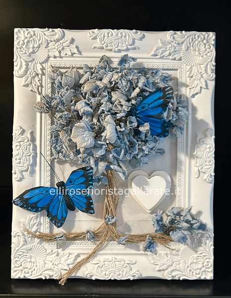 quadro con ortensia stabilizzata