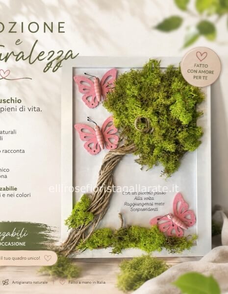 quadro stabilizzaro con muschio 35 per 23 cm